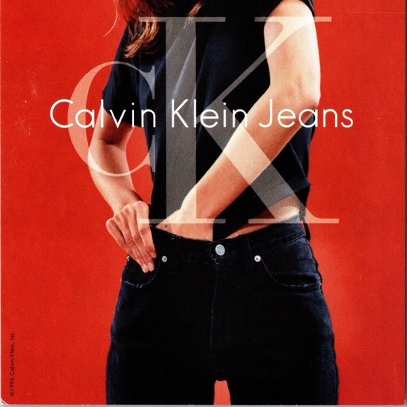 Vtg 1996 Zoom Card Calvin Klein Jean Kate Moss Shirt Tuck Promo Fashion 4x6” New - Picture 3 of 6